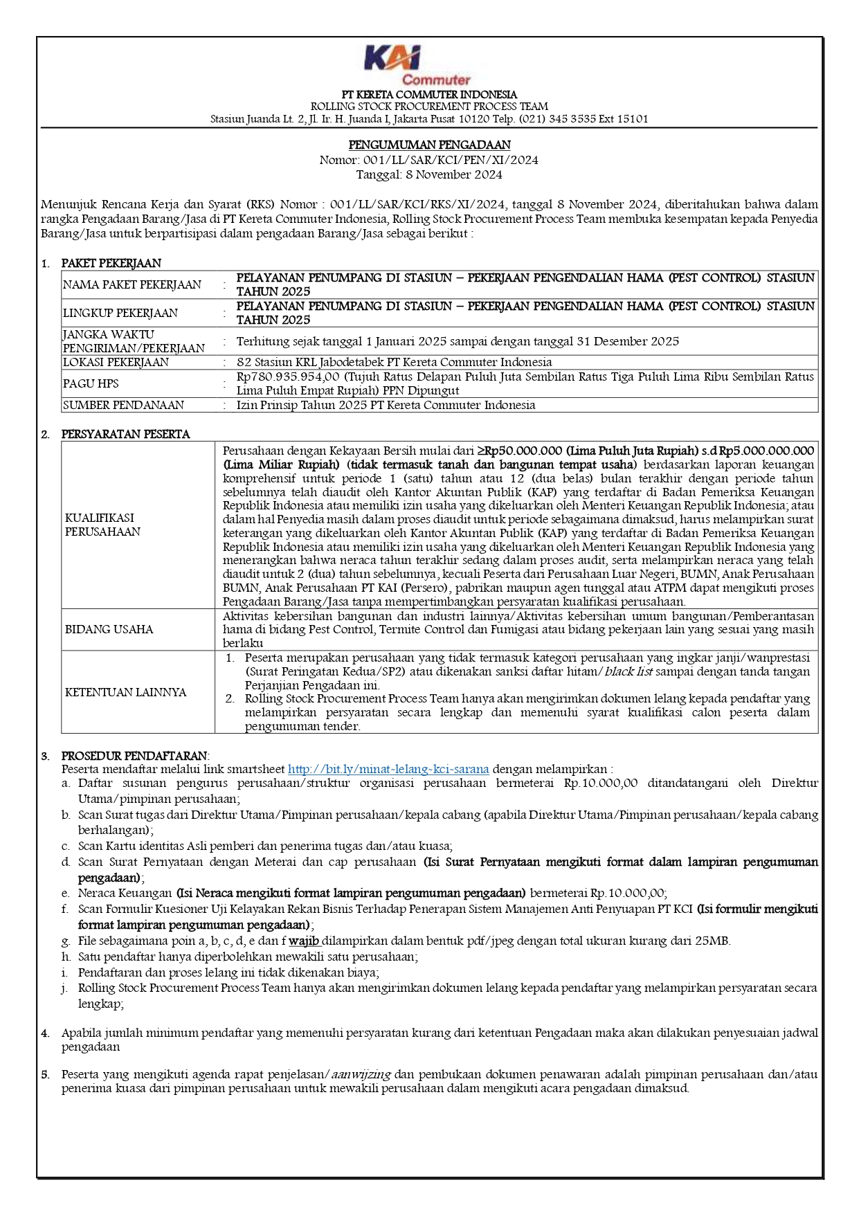 001 pen pest control stasiun 2024 a